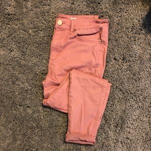 Pink skinny jeans
